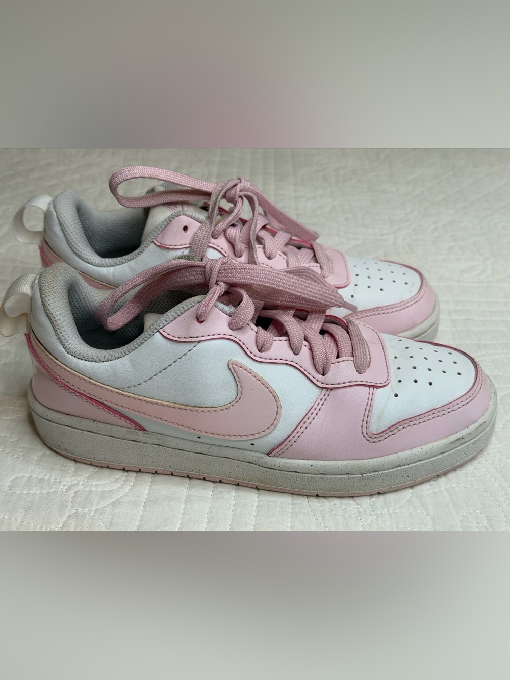 Nike Court Borough Low Recraft Girls Size 3.5Y Pink Shoes Sneakers DV5456-105